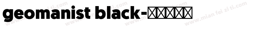 geomanist black字体转换